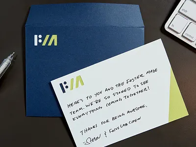 Everything is coming together analog card diecut focuslab fostermade handmade logo paper