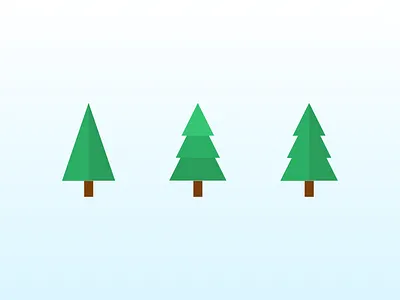 Trees christmas christmas tree colors design flat illustration tree trees