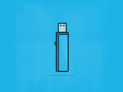 USB! emilioriosdesigns flat flat icon hard drive icon icon design line art usb usb drive