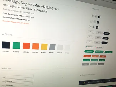 Styleguide app application clean colors design interface styleguide ui user interface web app
