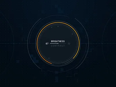 Shot 060 - Level Knob circle dark data futuristic interface radial tech ui user visualisation