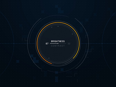 Shot 060 - Level Knob circle dark data futuristic interface radial tech ui user visualisation