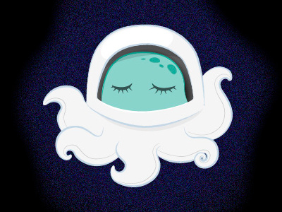 Octopus in Space illustrator octopus space space octopus