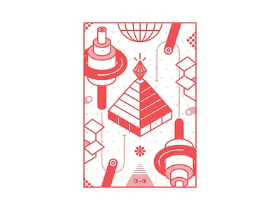 random fun box gem pink pyramid random