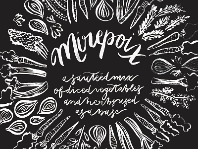 Mirepoix illustration lettering