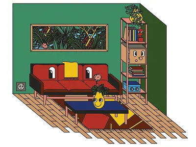 Smart living cartoon character fun illustration lifestyle smiley