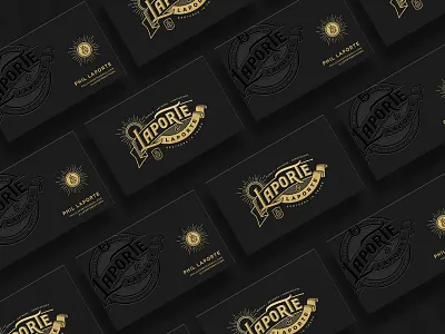 Laporte & Laporte Cards branding crest goldfoil identity lettering logotype