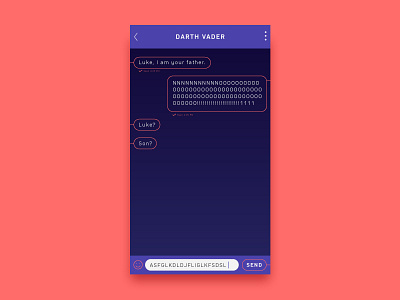 Daily UI — 013 Direct Messaging 013 dailyui direct interface messaging mobile star wars ui ux