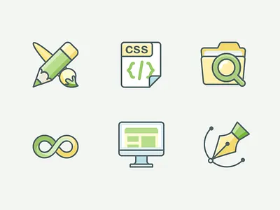 Landing Page Icons design icon landing pen svg vector
