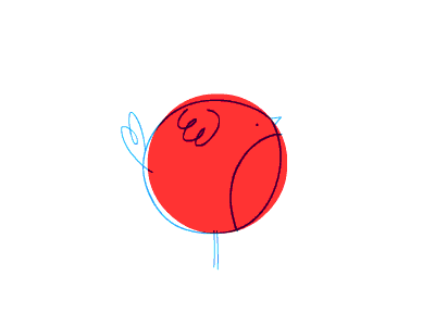 Work Group - Red circle robin animation animation bird christmas circle cute flight flying robin round vector vectors xmas