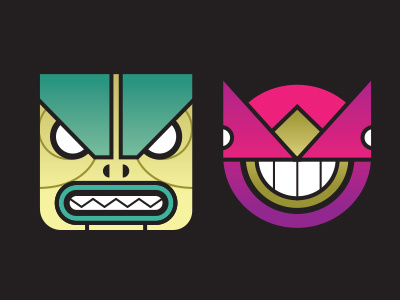 Random face icons icons illustration mask