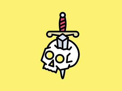 Skull & Dagger dagger knife skull tattoo