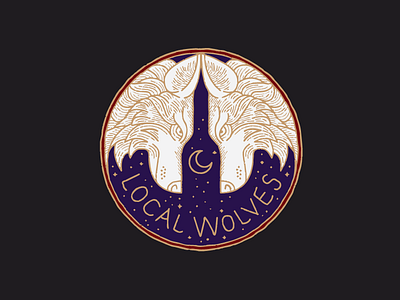 Local Wolves Wine mark illustration logo mark wine wolf