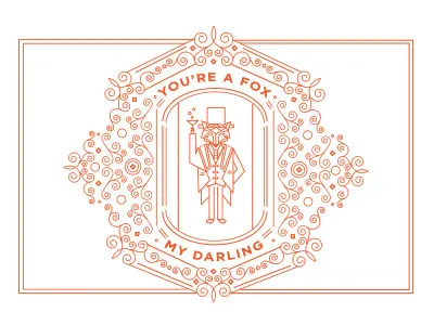 Calling Carding pt. 2 calling card fox letterpress swirls youre a fox