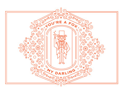 Calling Carding pt. 2 calling card fox letterpress swirls youre a fox