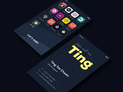 Just call him Ting dark name card print