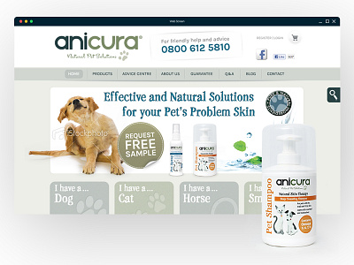 Anicura branding cms ecommerce logo mobile optimised packing design photography website