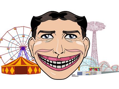 Coney Island adobe illustrator brooklyn coney island cyclone dinos logo luna park new york new york city nyc wonder wheel