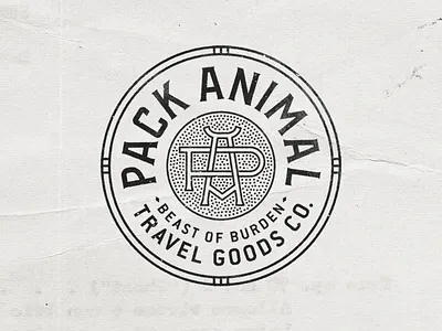 Pack Animal Badge animal badge monogram typography