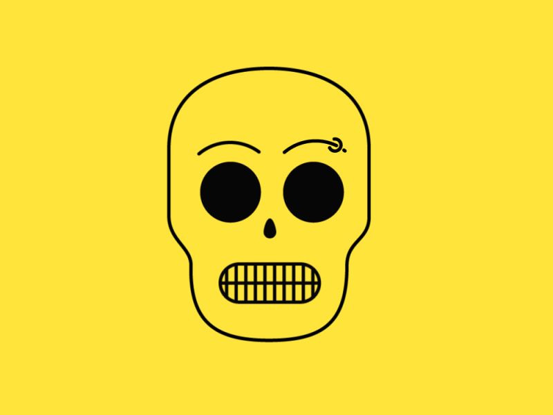 Skull after effects animation calavera draw motion sneeze