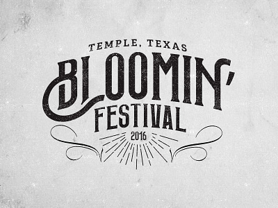 Bloomin' Festival Logo Concept festival temple texas