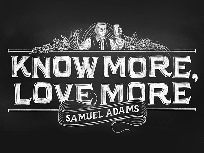 Samuel Adams chalk illustration lettering