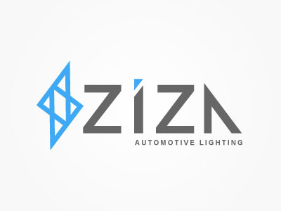 Ziza Logo automotive brand lighting lightning bolt logo