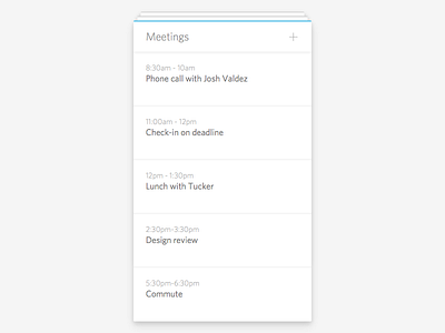 Agenda View ui web