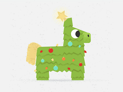 Pinata character christmas illustration pinata tree