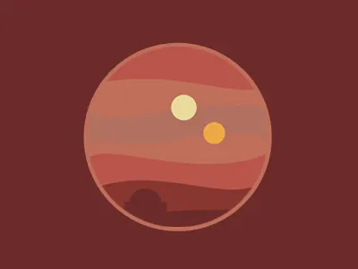 Tatooine Sunset design landscape star wars sunset tatooine the force awakens vector