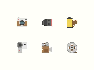 Cinema Icons camera cinema film icons media movie multimedia nucleo video