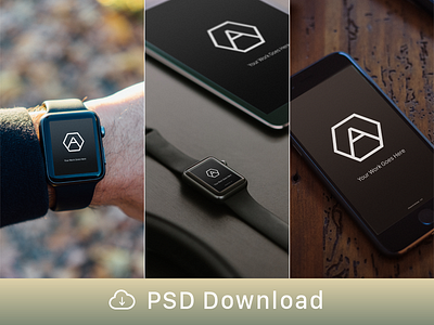 Mockup Freebie! apple watch freebie ipad iphone mockup psd