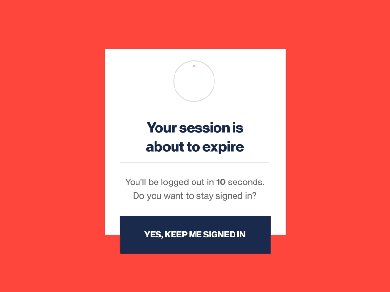 DailyUI 016 - Pop-Up / Overlay countdown dailyui expire overlay popup session