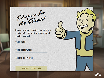 DailyUI #001 Signup 001 dailyui fallout retro vaultboy