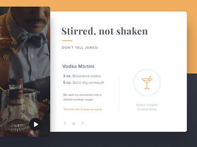 Recipe - Day 040 #dailyui blog cocktail dailyui drink food martini recipe