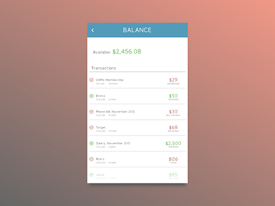 Day 023 - Wallet - My Expenses android app balance dailyui day023 day23 expenses my ui user interface wallet