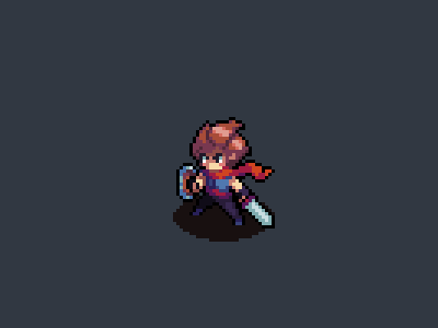 Swordsman Animation Reel animation design development game gaming gif illustration pixel pixel art