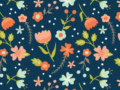 Spring Flower Pattern flowers illustration pattern pattern design