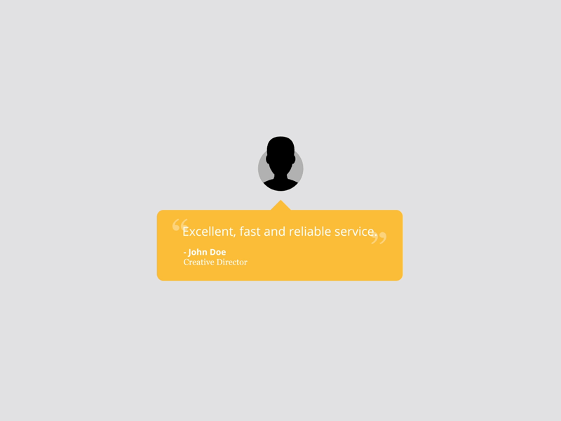 Testimonial // 039 2015 after effects animation concept daily daily ui day 039 minimal person icon pop up quote testimonial