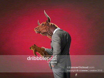 Bull animal bear bull business digital economics horns money stocks suit trading wacom