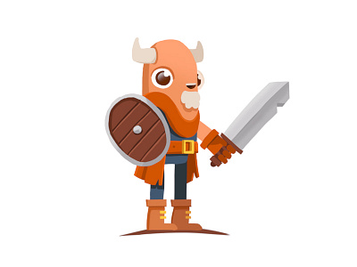 hero character character design illustration shield sword warrior