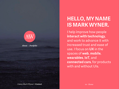 Improved Navigation Design navigation personal ui website