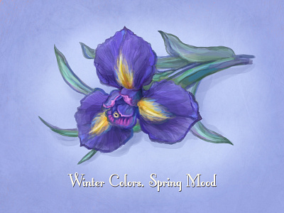 Blue Flower art blue design digital painting drawing flowers hand drawn handmade icon illustration painting photoshop