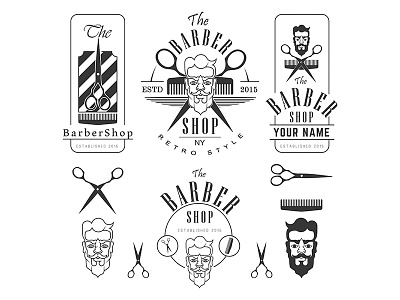 Barbershop barbershop gentleman haircut icon old retro salon saloon scissors sign style symbol