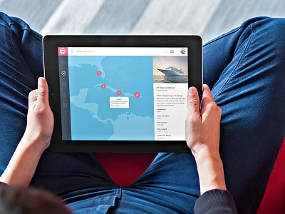 Cruise.me iPad app application browse cruise ipad notch responsive search ui ux web website