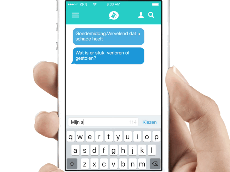Schade melden ai animation chat concept framerjs intelligence interaction ios iphone ui