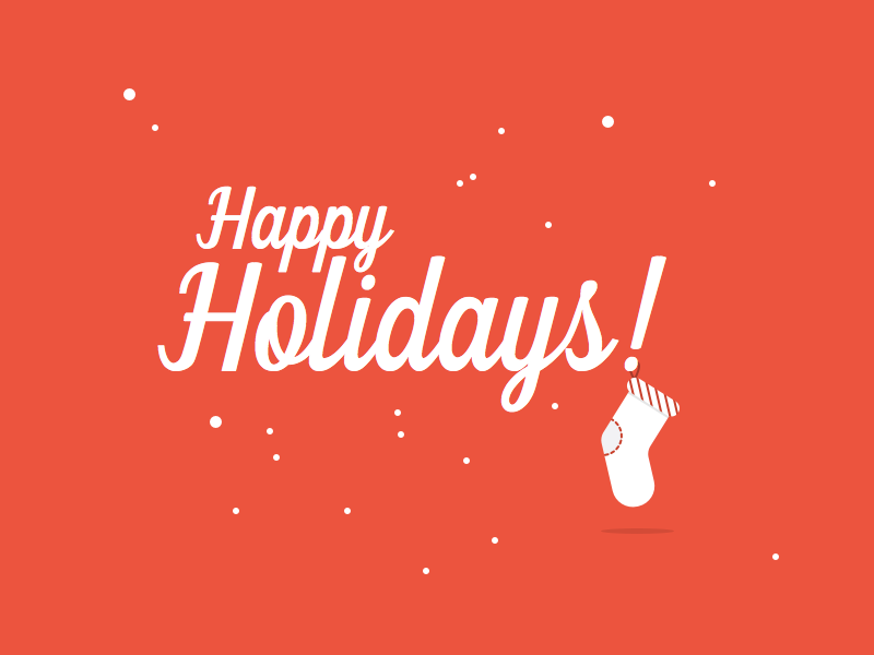 Happy Holidays christmas festive happy happy holidays holidays icons illustration red snow stocking ui ux