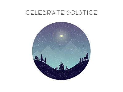 Solstice illustration illustrator solstice winter