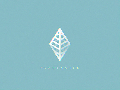 Flakenoise flake geometry illustration logo mark noise rhombus ribs skeleton