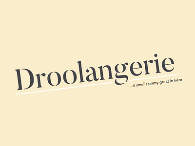 Droolangerie baking design landing